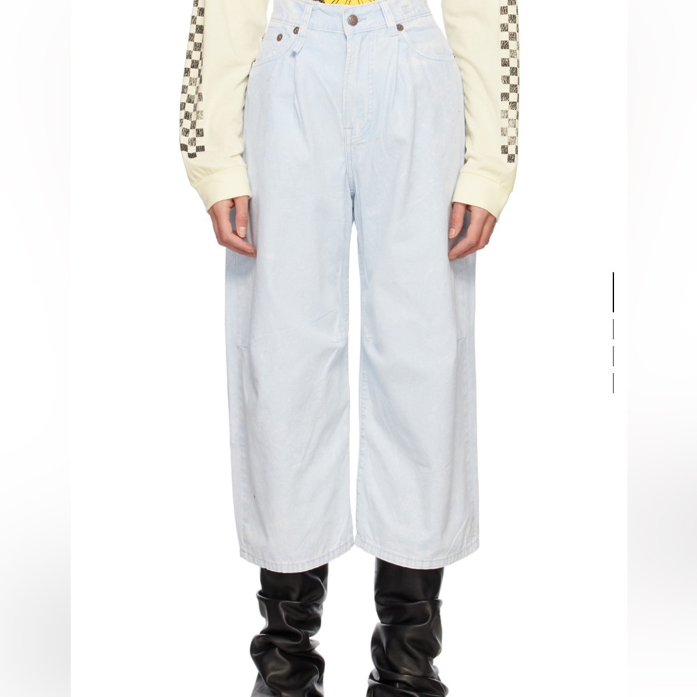 R13 Cropped Damon Cloudy Blue Jeans